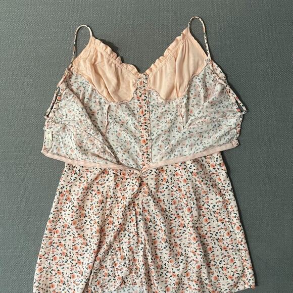 Aeropostale Mini Floral Dress Sz L Empire Waist Y2K Milkmaid Coquette - Picture 6 of 9